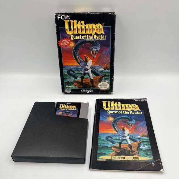 CIB Authentic Ultima: Quest of the Avatar w/ Box Map & Manual for Nintendo (NES)